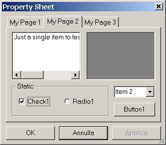 Property sheet with smaller size and proportional resizing