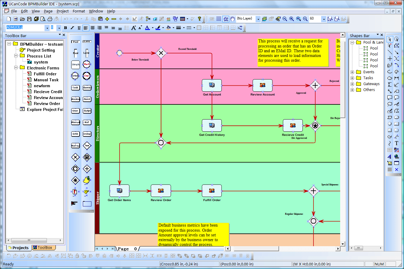 E-XD++ BPMN Visualization Component 25.01 screenshot