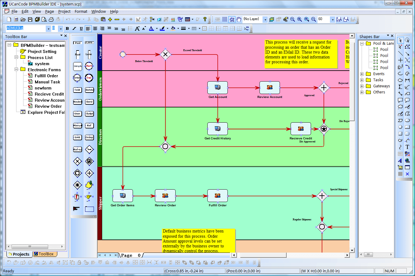BPMN Workflow Diagram Visualization .NET/VC++ Source Code Kit - Visual ...